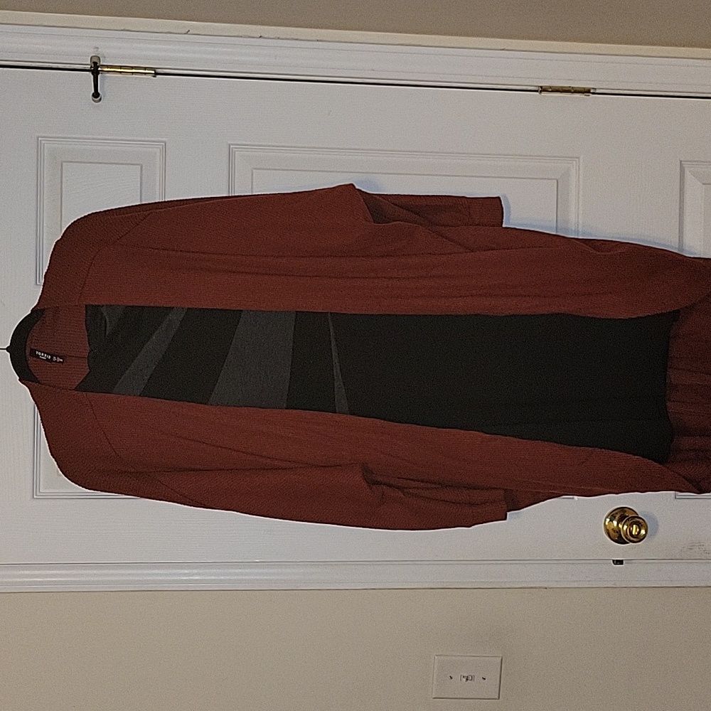 3/4 sleeve long cardigan sweater